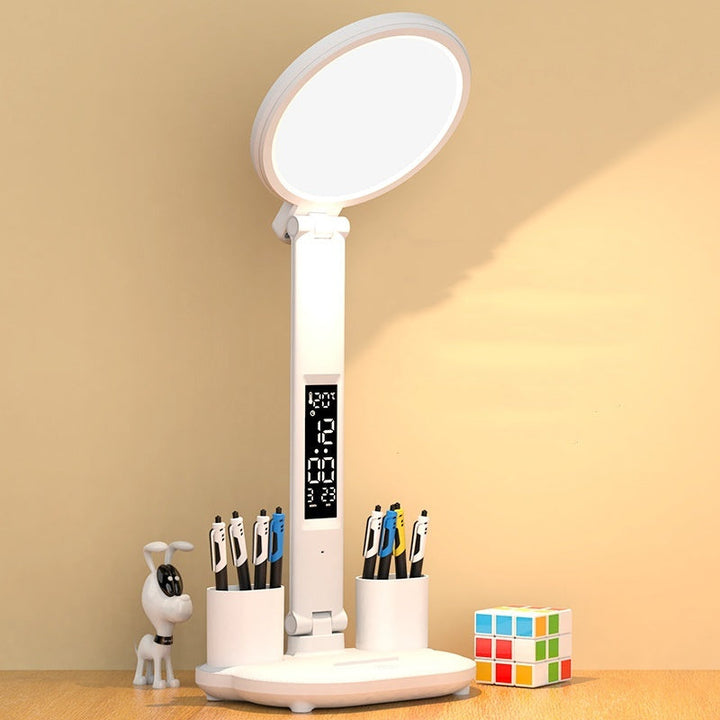 LED clock table lamp with USB. | Bowlift