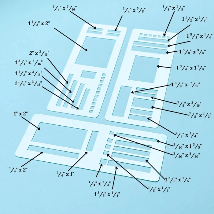 BowLift | Journal Stencil Set | Reusable Mylar Templates | Bullet Planner & Scrapbook Accessories
