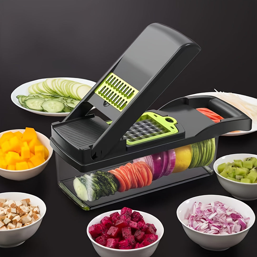 Multifunctional Vegetable Cutter 16-in-1 with Catch Container | Bowlift