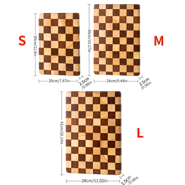 Chessboard Cutting Board Made of Wood – Decorative & Sturdy | Ideal for Cutting and Serving | Bowlift