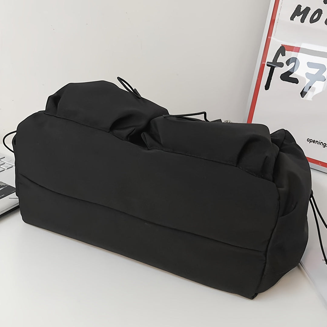 UrbanLiner Nylon Messenger Bag – Black Shoulder Bag with Zipper for Daily Use | Bowlift
