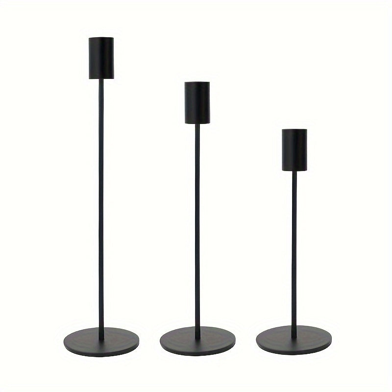 ElegantGleam | 3-piece metal candle holder set for the table Bowlift