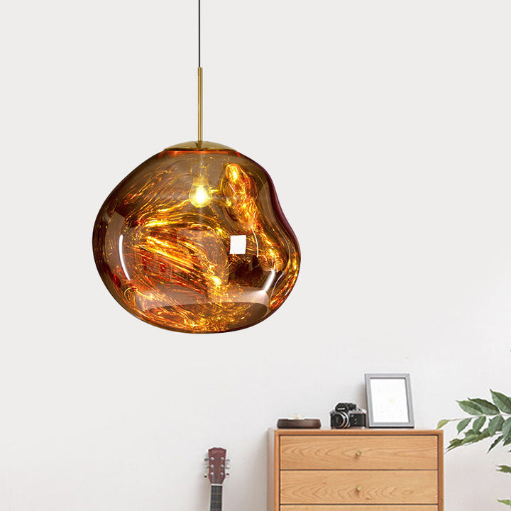 Modern Glass Ceiling Lamp - LunaLux | Bowlift