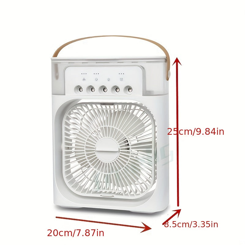 5A 2V Portable 600ml Spray Cooler Fan Desk USB Rechargeable Perfume Humidifier Air Conditioning A/C Cooling Fan 3 Wind Speeds | Bowlift