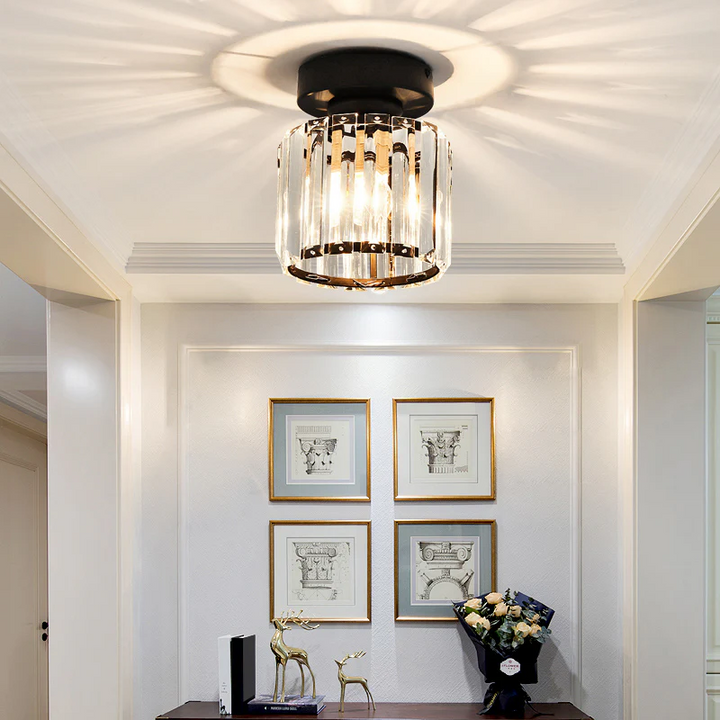 Modern Crystal Ceiling Lamp - CrystalGlow | Bowlift