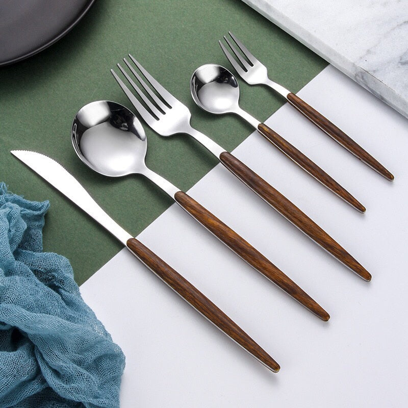 BowLift | Wooden Handle Cutlery Set