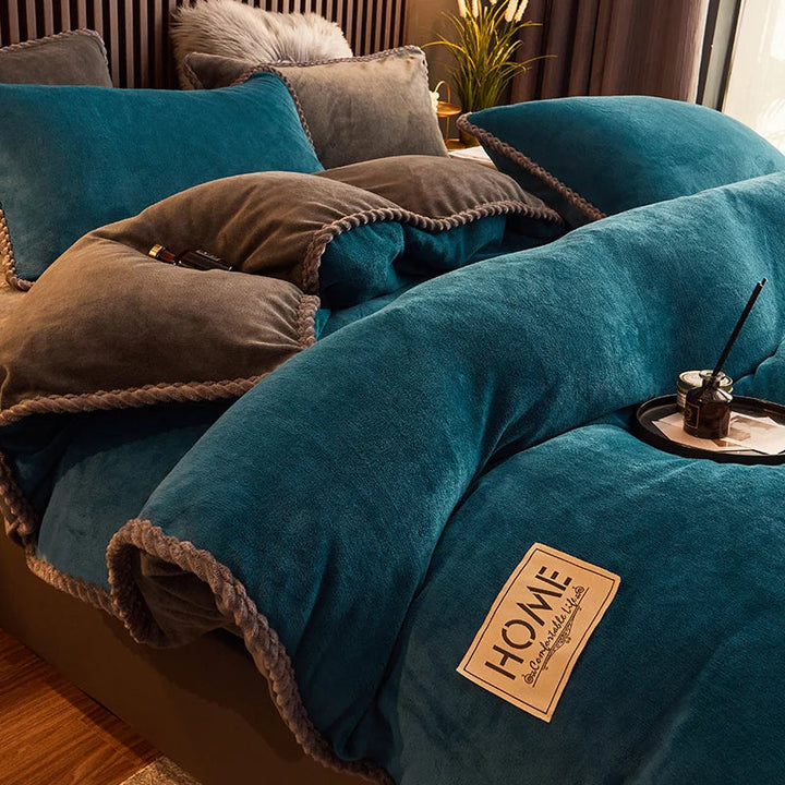 BowLift | Luxury Velvet Fleece Duvet Cover Set - PlushHaven