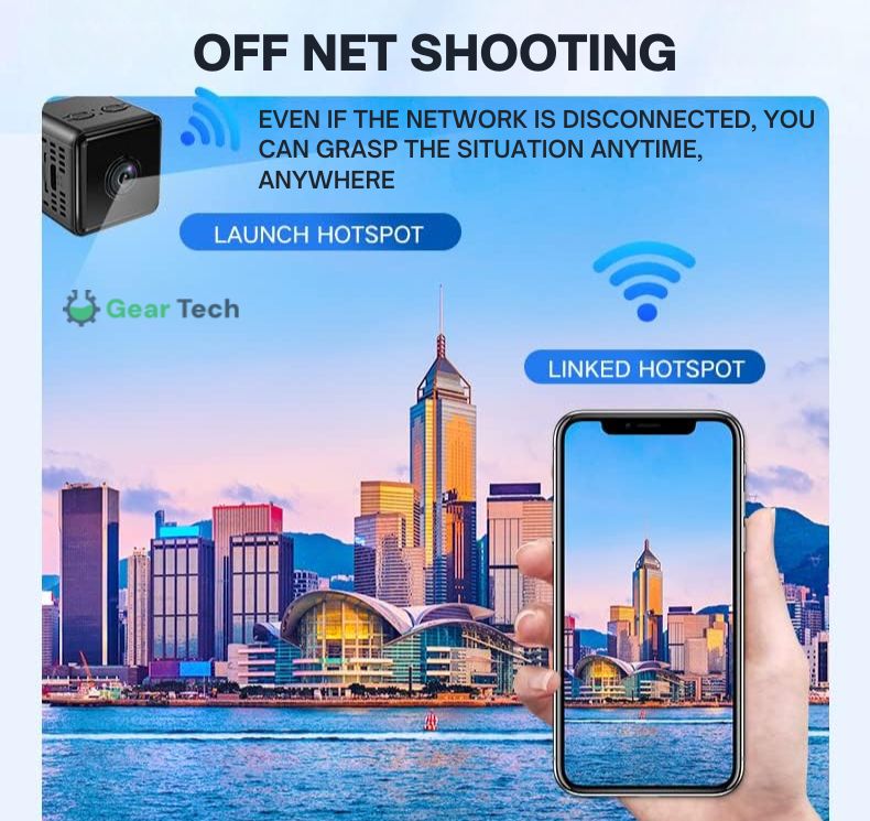 BowLift | 1080P Wireless WiFi Security Camera | Weather-Resistant, App-Controlled & Ideal for Indoor and Outdoor Surveillance | Small Closed Circuit Camera