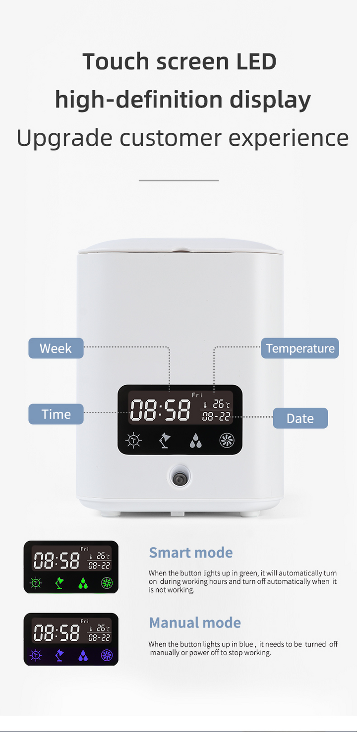 BowLift | Multifunctional smart hydroponic plant pot with calendar, diffuser and desk lamp