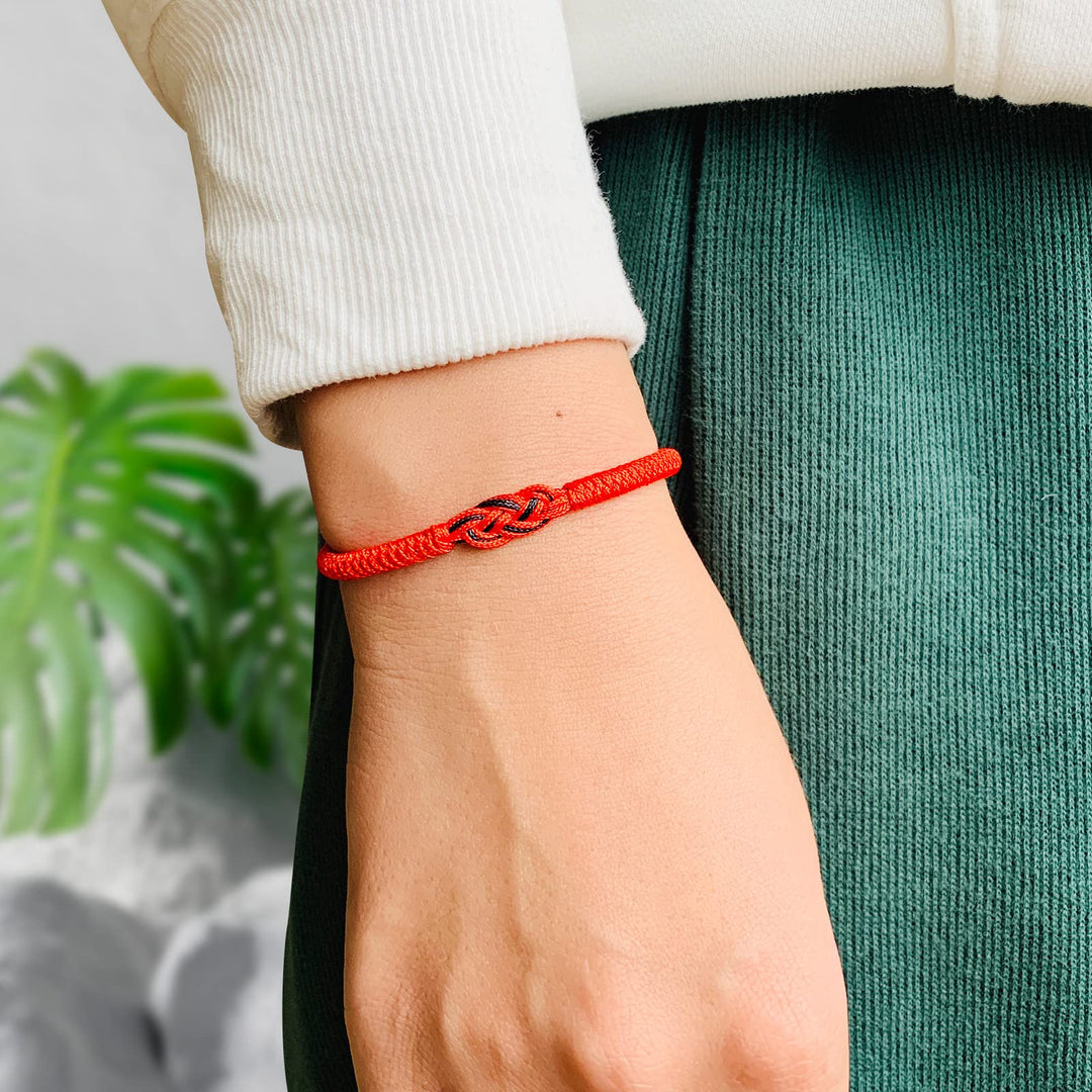 BowLift | Minimal Red Thread Of Fate Couples Bracelet