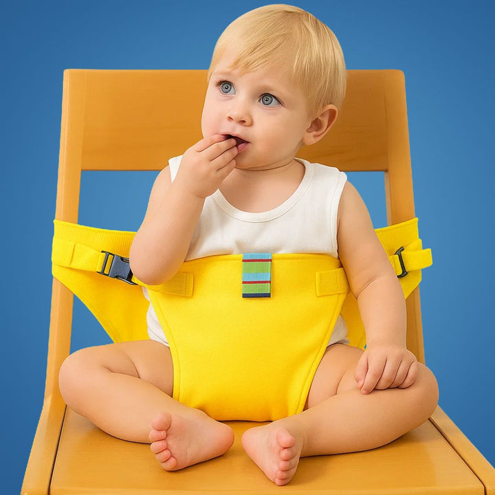 SeatGuard | Baby Chair Harness – Secure Adjustable Fit – Breathable Cotton Fabric – Portable Dining Safety Solution for Travelling Parents Bowlift