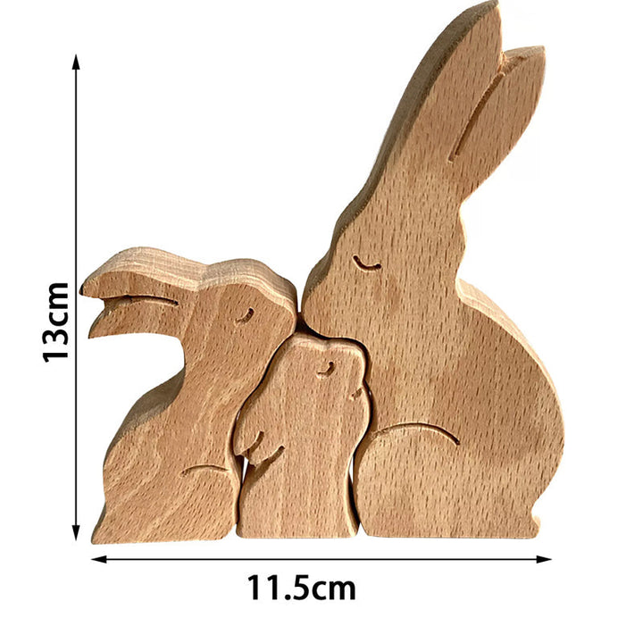 Decoration made of plush animals from hand-carved wood | Bowlift