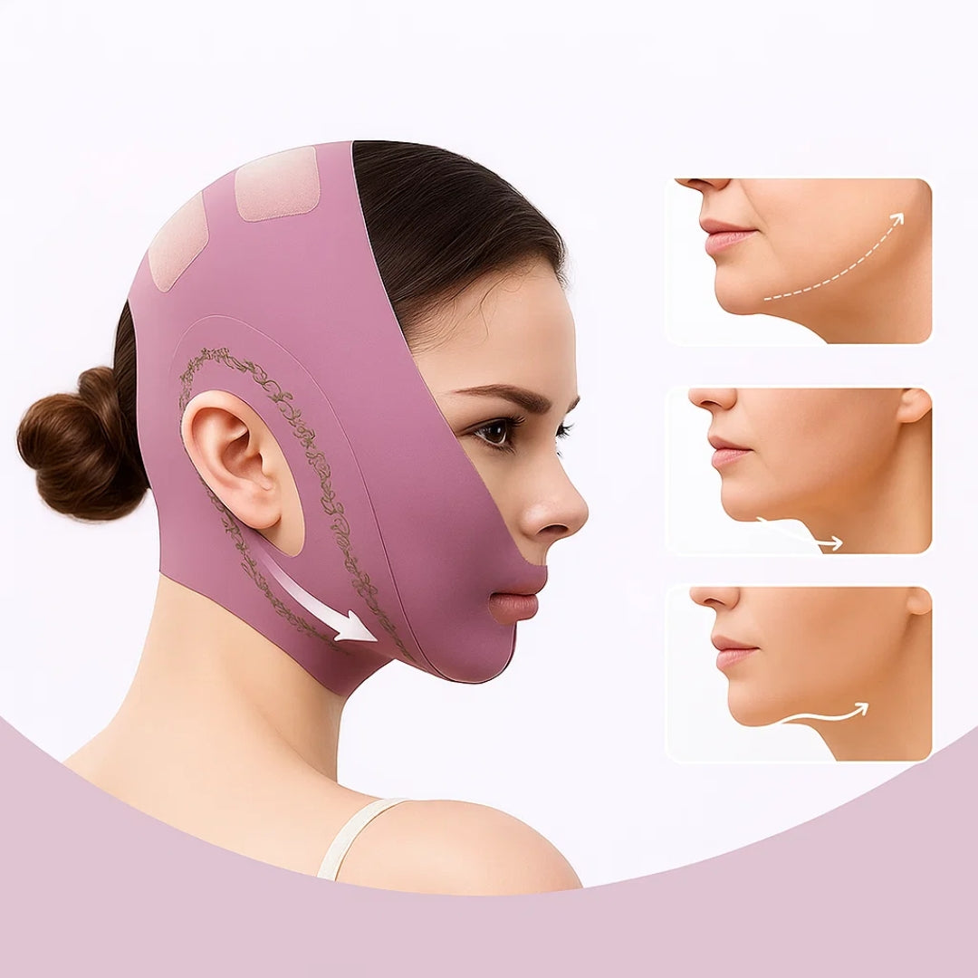 Jawline Sculpting – Breathable Stretch Fabric – Lifts Sagging Skin – Firms and Defines V-Line Face Bowlift