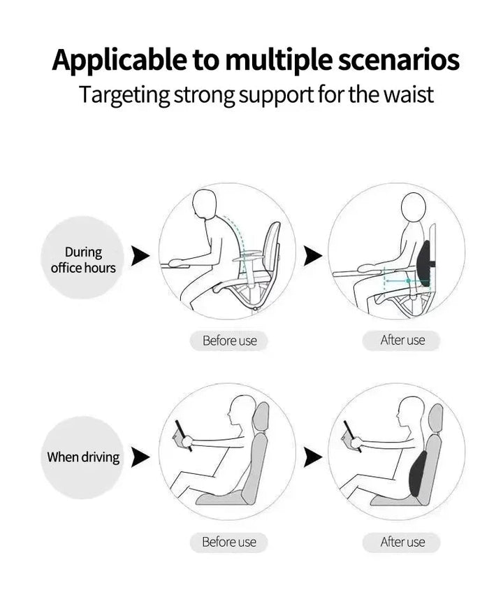 BowLift | Ergonomic Memory Foam Lumbar Support Pillow