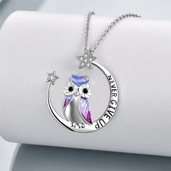 BowLift | Never give up owl necklace