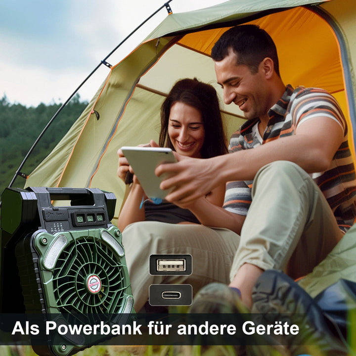 Portable Solar Camping Fan LED Light | Bowlift
