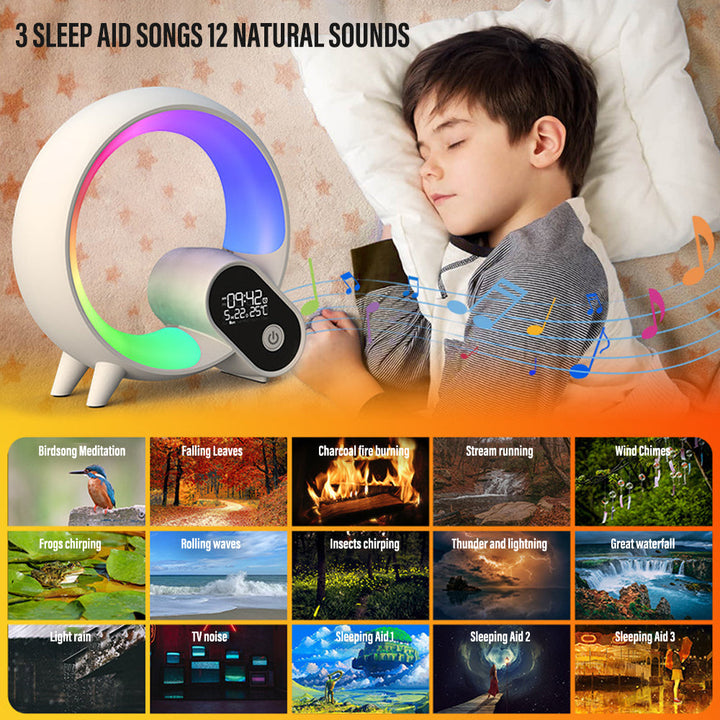 BowLift | 3-in-1 Bluetooth Speaker and Alarm Clock Lamp - Lit Lamp Good Gifts for New Home
