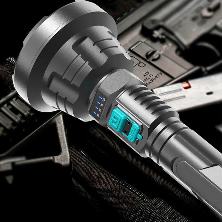 BowLift | 90000LM LED flashlight – Tactical searchlight with USB charging and super bright lighting