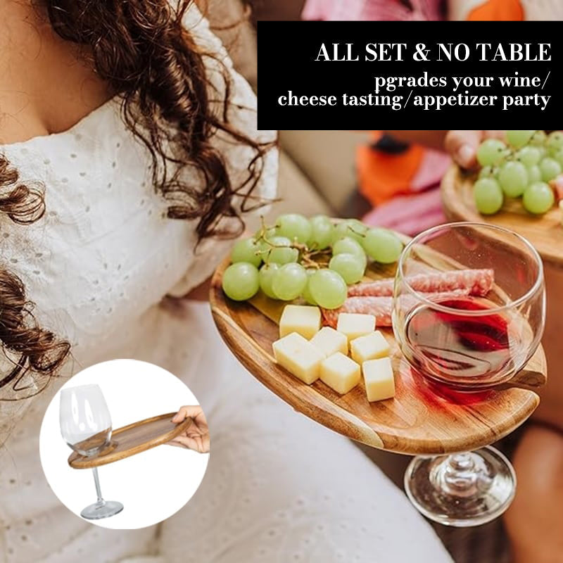 BowLift | Appetizer Plate with Wine Glass Holder