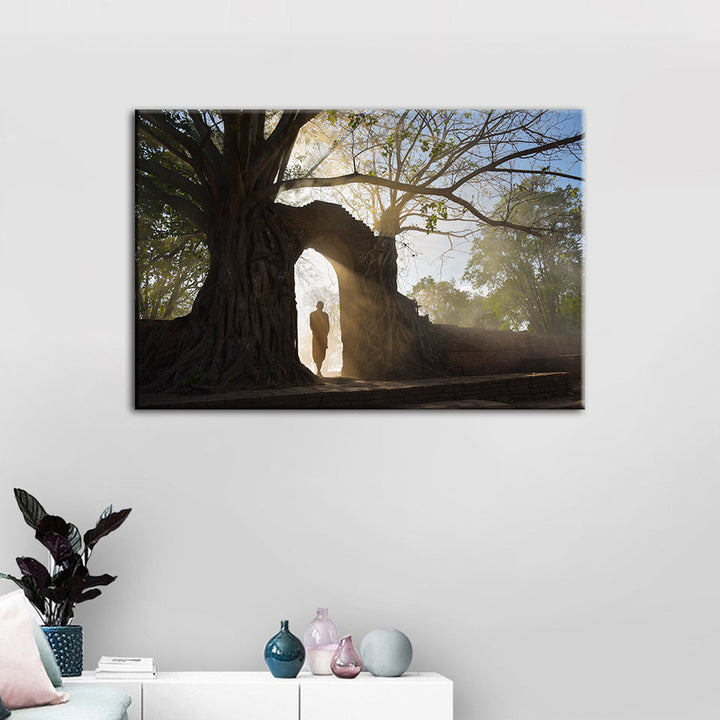 Lone Man Nature - Canvas Wall Art Painting | Bowlift