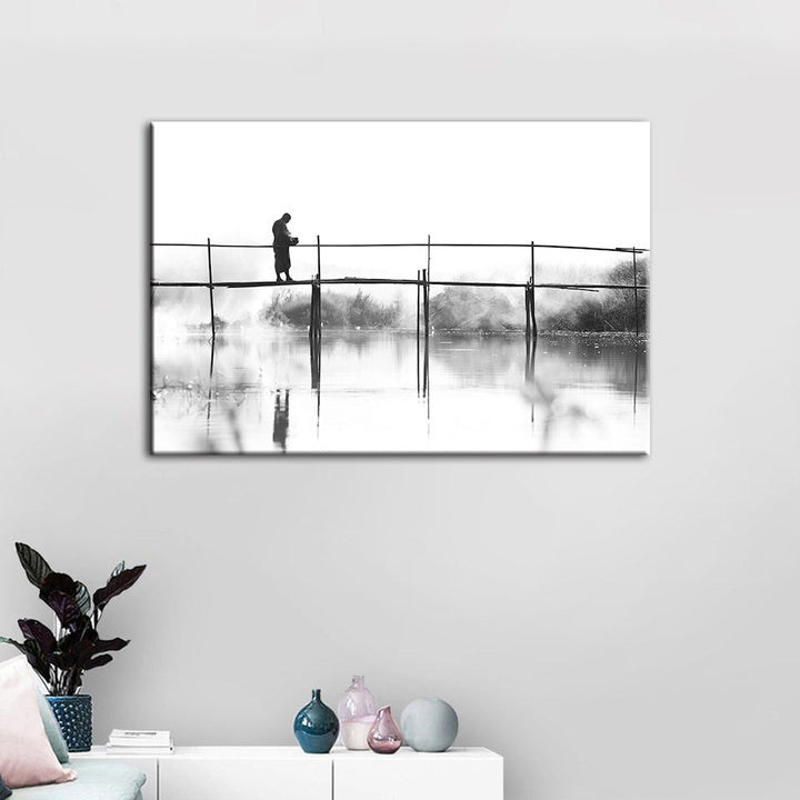 Water Bridge - Canvas Wall Art Painting | Bowlift