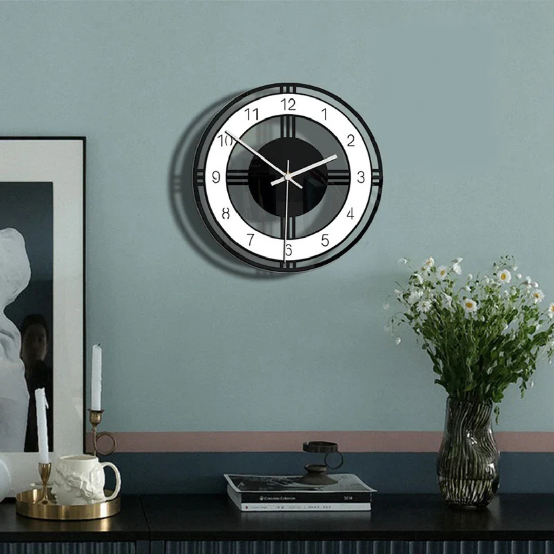 BowLift | Large Wall Clock Black | Modern Wall Design