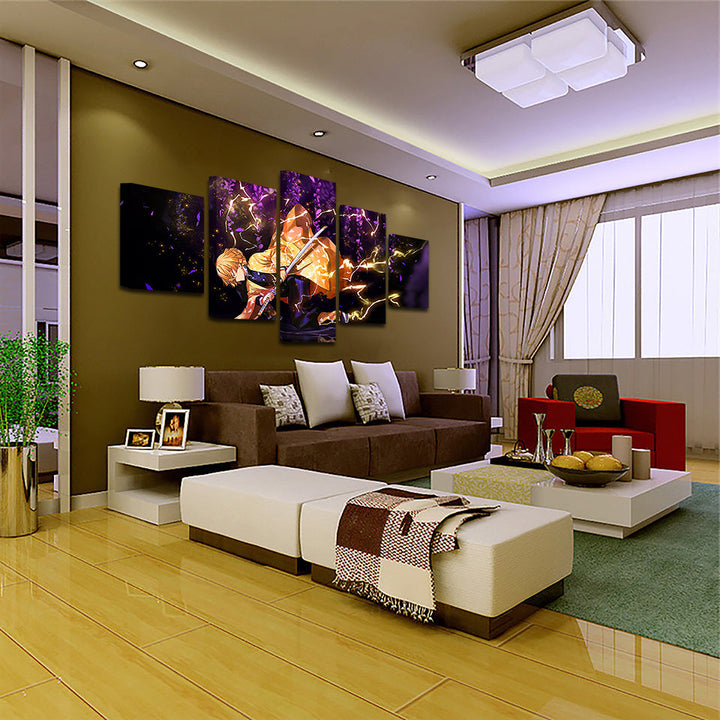 Samurai Master 5 Piece - Canvas Wall Art Painting | Bowlift