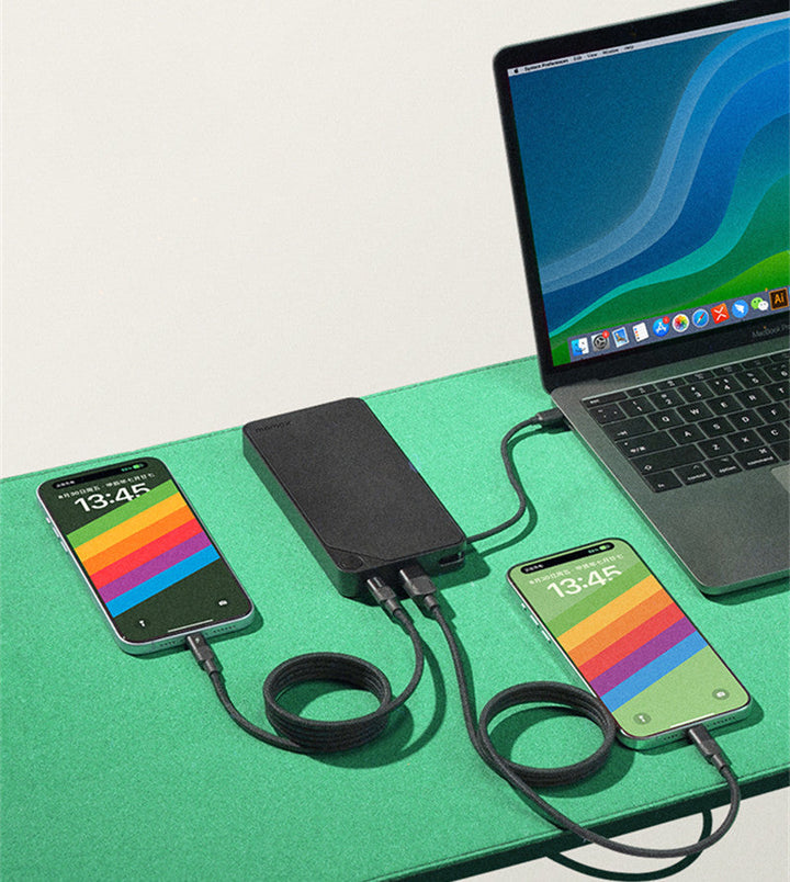 BowLift | Next-Generation High-Capacity 30W Fast Charging Power Bank with Built-in Cable