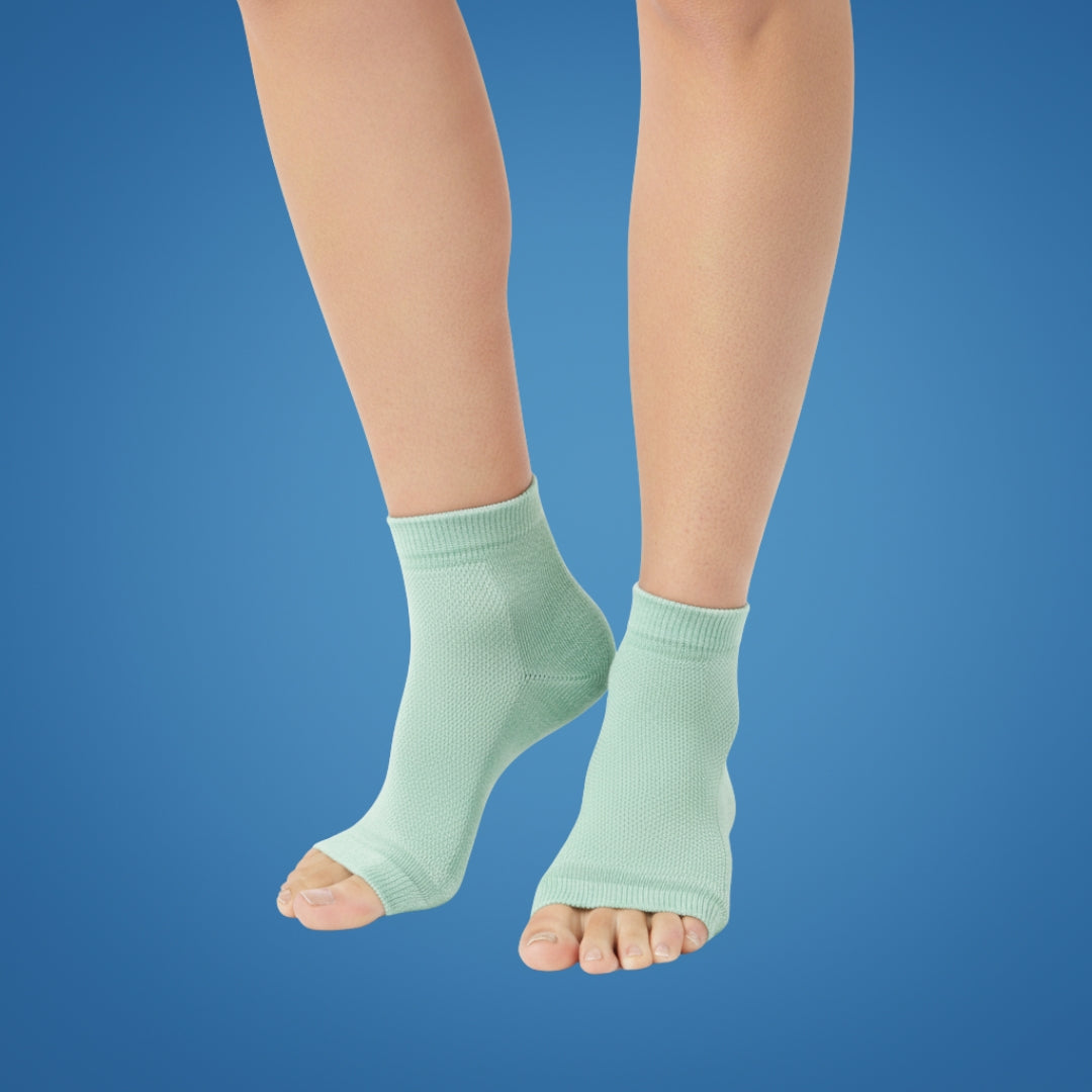 Moisturising Gel Lining – Cushioned Open-Toe – Softens Cracked Heels Overnight – For Foot Relief Comfort Bowlift
