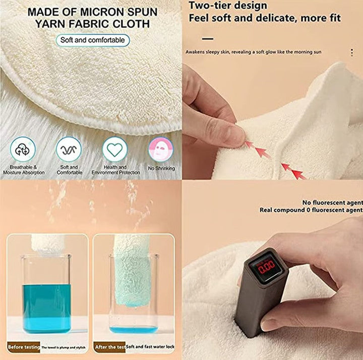 Moisturizing facial cloth made of coral velor | Bowlift