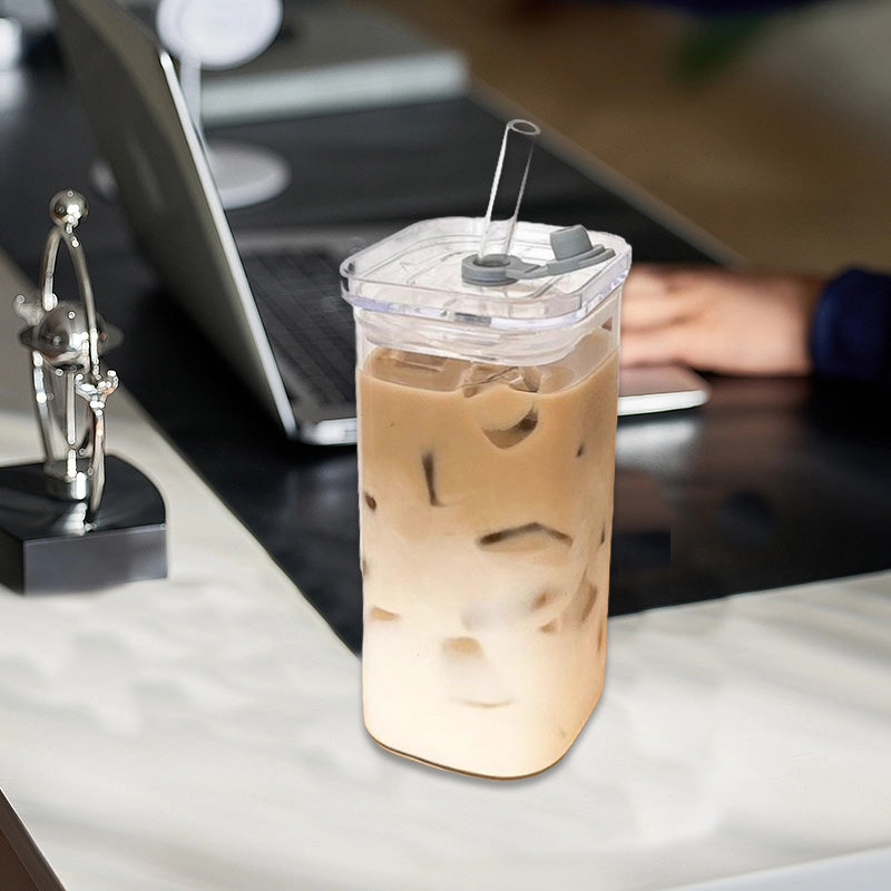 BowLift | Square Drinking Cup with Lid & Straw