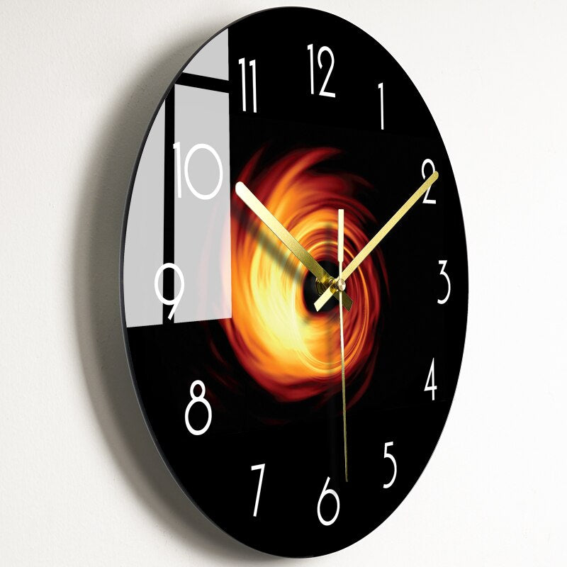 Modern GlassArt Wall Clock - Artistic Clock with High-Quality Glass in 7 Designs, AvailaBowlifte in 2 Sizes | Bowlift