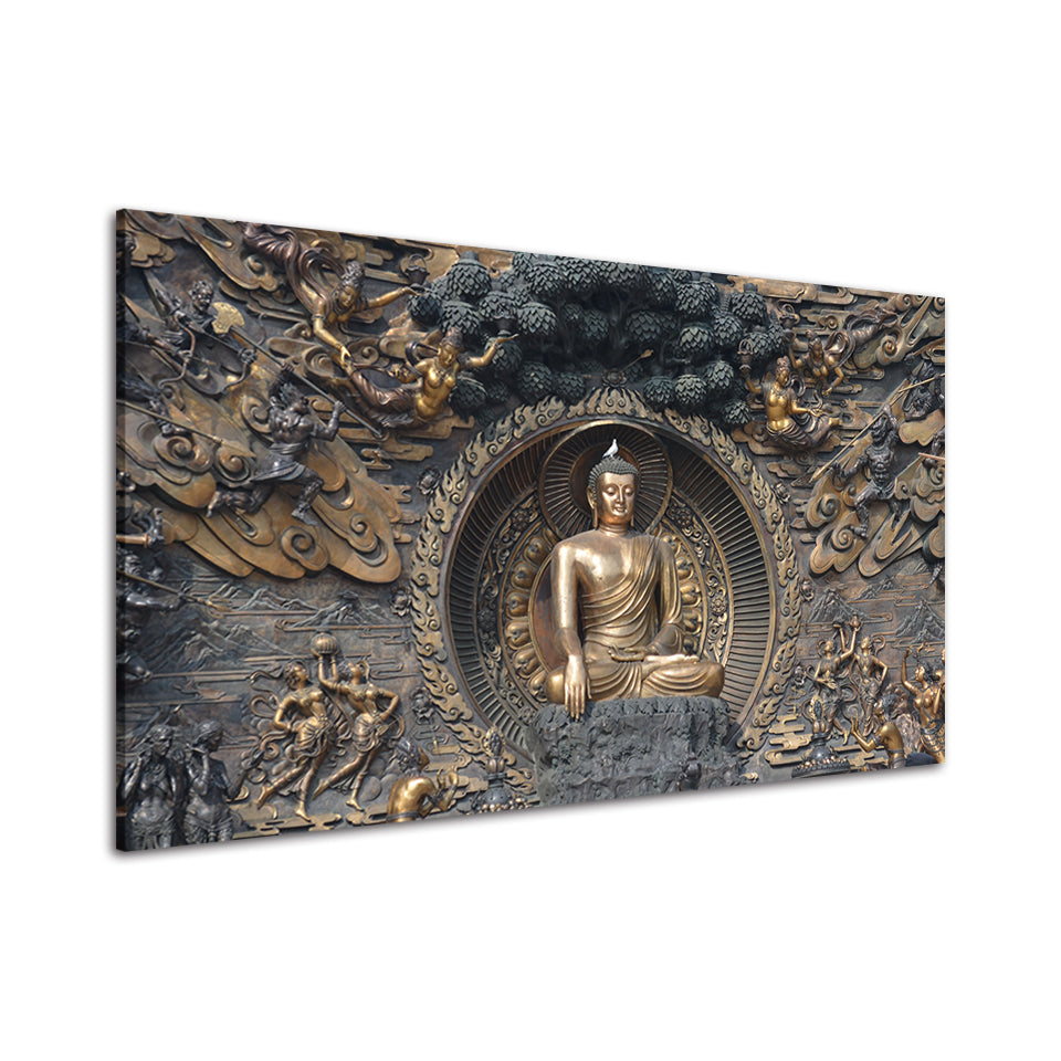 Mahavira Peaceful - Canvas Wall Art Painting | Bowlift