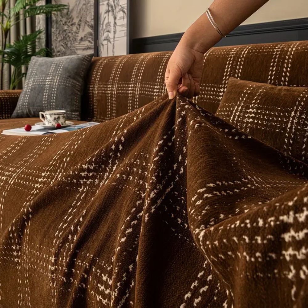BowLift | Chesterfield Plaid Sofa Cover