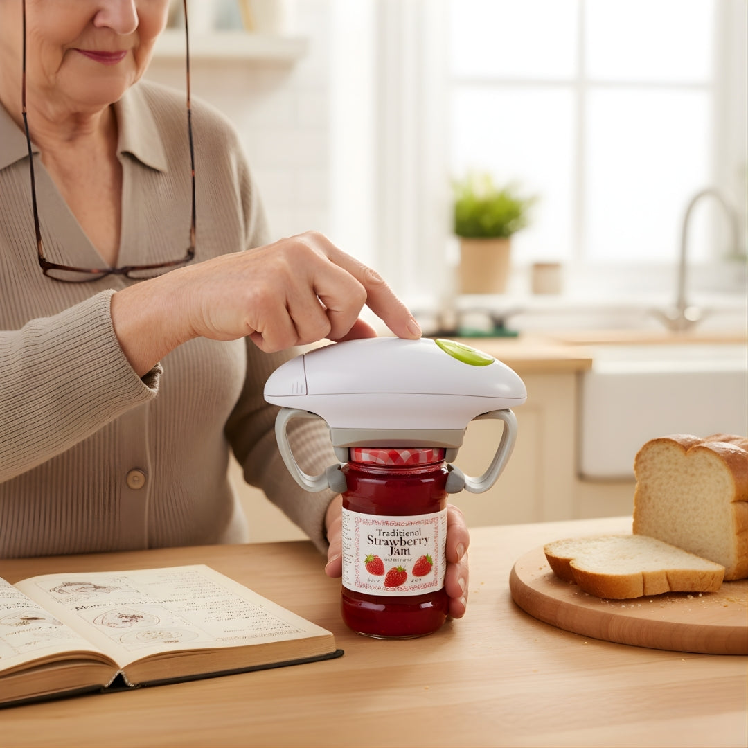 Smooth Edge Safety – Battery Powered – One‑Touch Ease – Prevents Cuts – Ideal for Seniors & Cooks Bowlift
