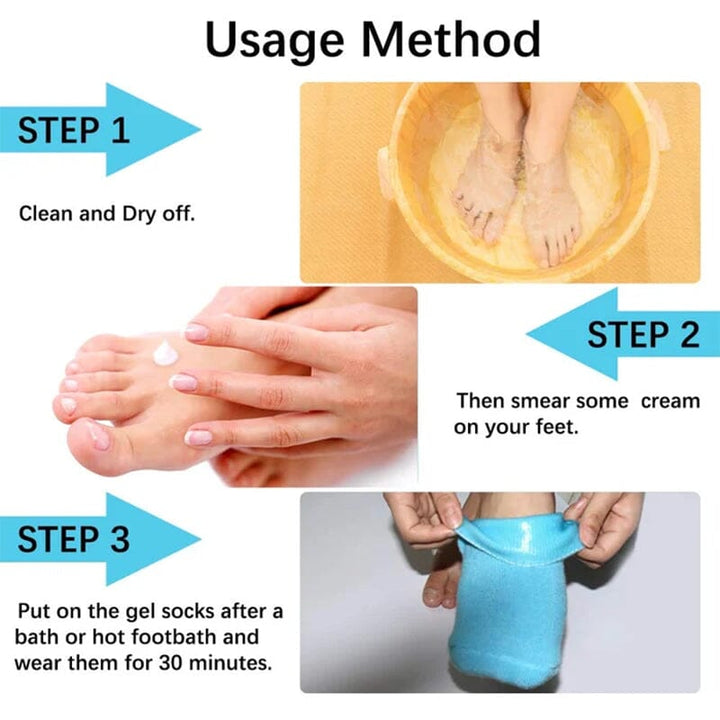 Moisturizing socks with gel lining Bowlift