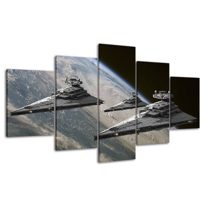 5 Piece Amazing View From Space - Canvas Wall Art Painting | Bowlift