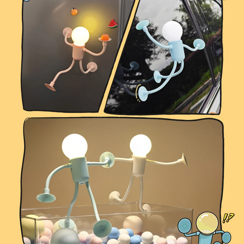 BowLift | Creative Bendable Cartoon Night Light with Suction