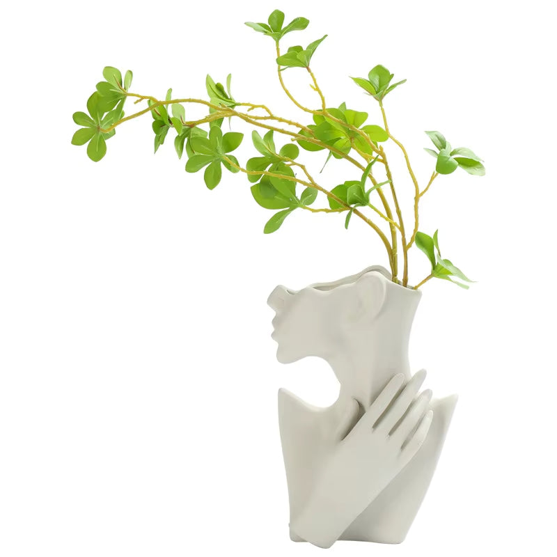 Face Shape Ceramic Design Vase Bowlift