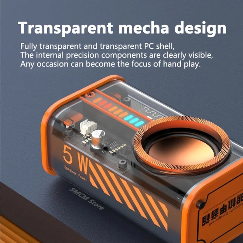 Transparent Mecha Wireless Bluetooth Speaker | Bowlift
