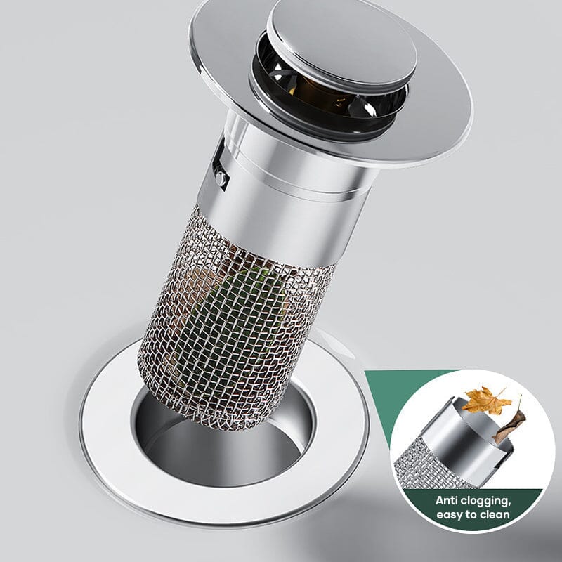 Drain filter stainless steel with pop-up mechanism | Bowlift