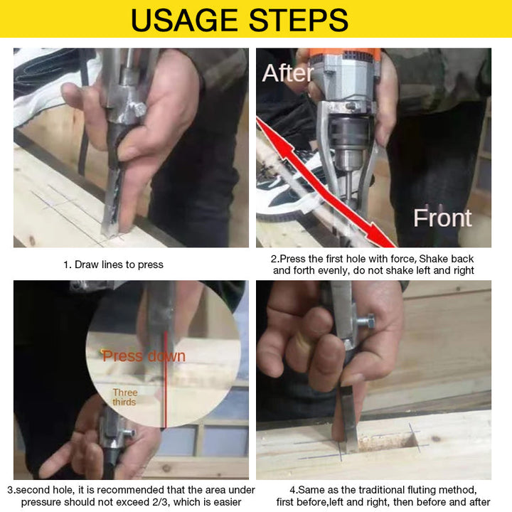 BowLift | Woodworking Square Hole Drill Bits Adapter Bracket