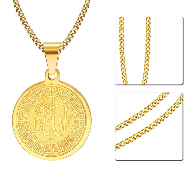 BowLift | Round Pendant Golden Necklace