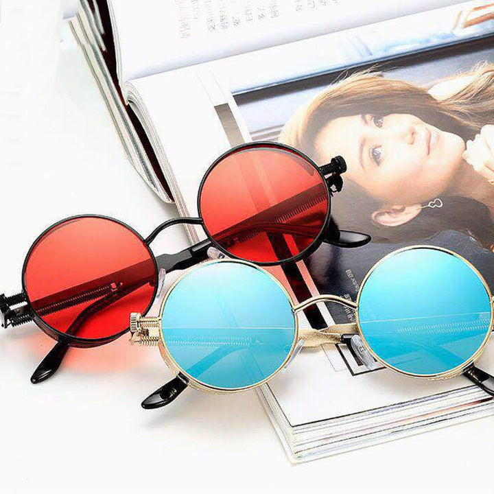 BowLift | Sunglasses Steampunk Round Lens Metal Frame Unisex Glasses