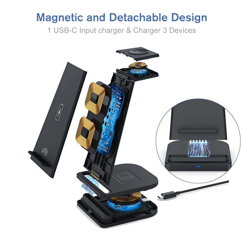 BowLift | 3 in 1 Wireless Charging Station Suitable for iPhone