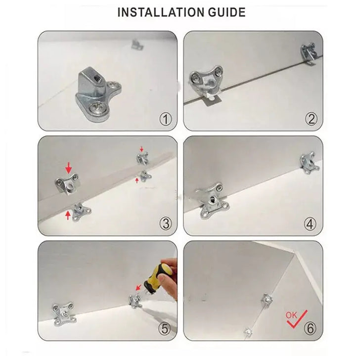 BowLift | 5+5 | Removable Zinc Alloy Corner Connector – Stable & Rustproof