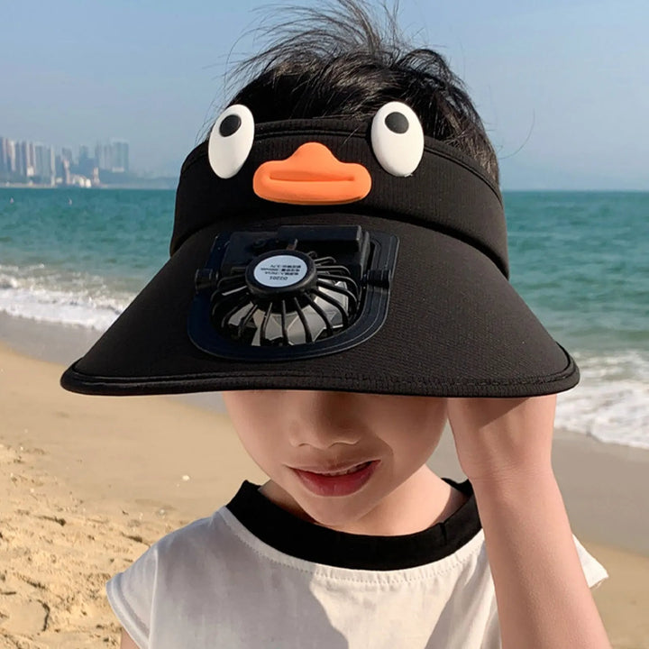 Kids Sun Visor Hat with Cooling Fan Hat | Bowlift