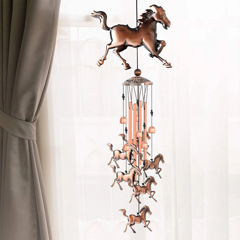 Retro Bronze Horse Wind Chime | Bowlift