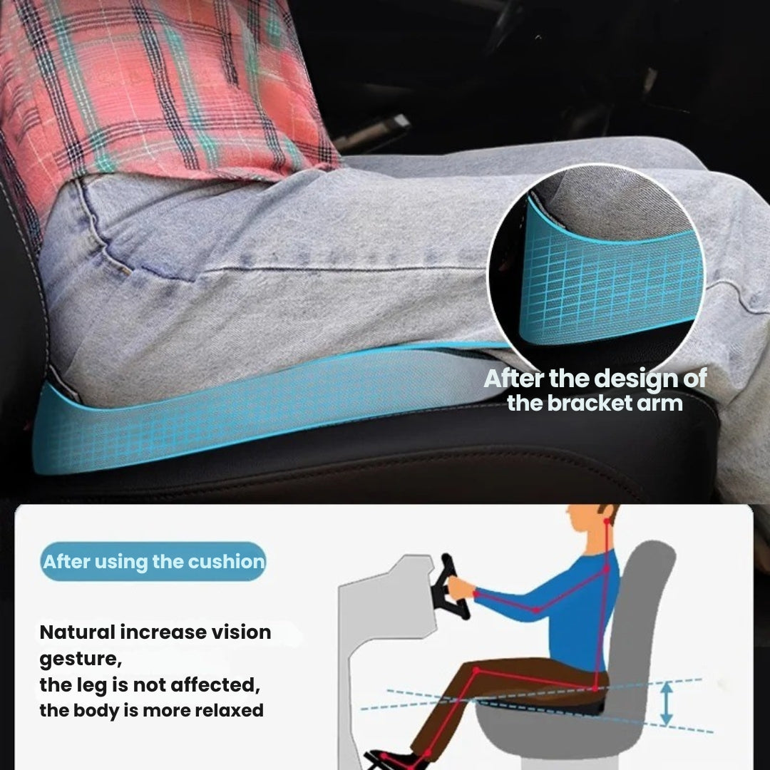 BowLift | Orthopedic Car Seat Cushion – Comfortable Chair Pad with Anti-Slip Bottom for Better Support