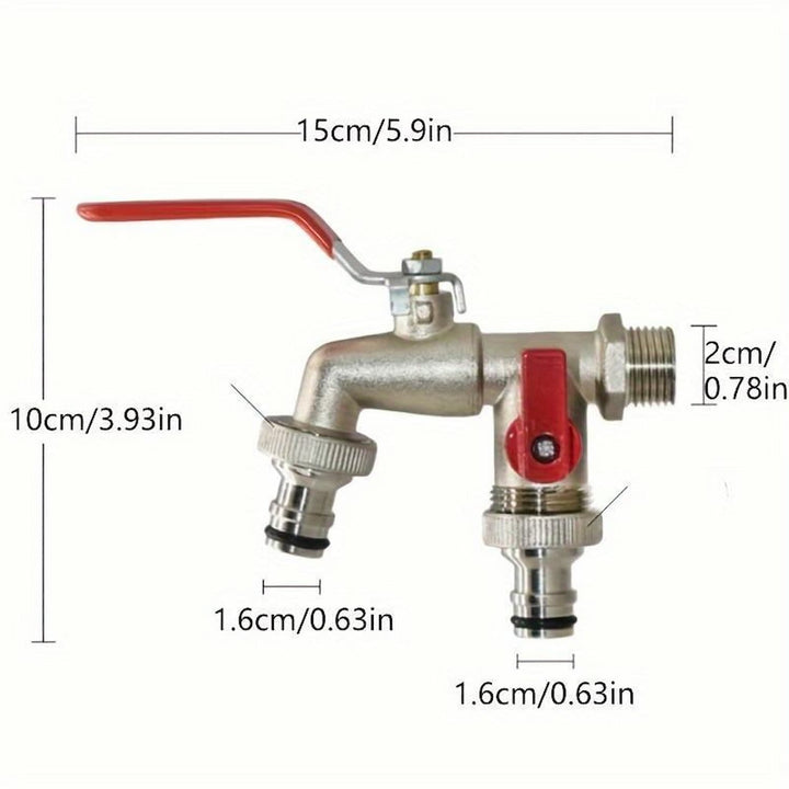 Double water tap stainless steel with 2 outlets | Bowlift